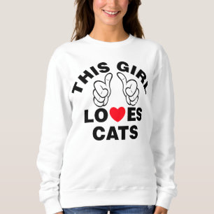 Sweatshirt Cette fille adore les chats
