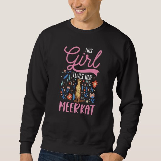 Sweatshirt Cette fille adore son suricate 1 (Devant)
