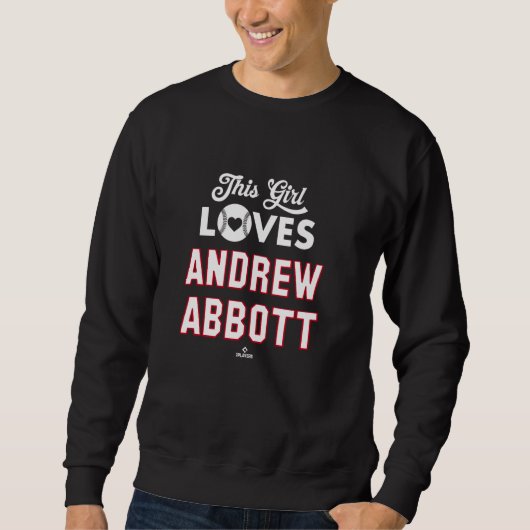 Sweatshirt Cette fille aime Andrew Abbott Cincinnati Baseball (Devant)