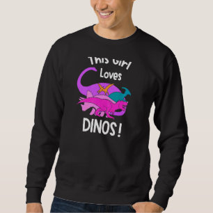 Sweatshirt Cette Fille Aime Dinos Dinosaur Dino