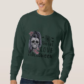 Sweatshirt Cette fille aime Halloween (Devant)