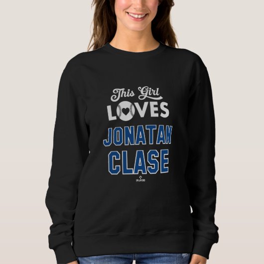 Sweatshirt Cette fille aime Jonatan Clase Toronto Baseball ML (Devant)