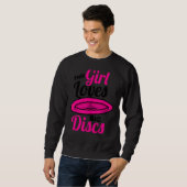 Sweatshirt Cette Fille Aime Les Grands Disques Frisbee Pour D (Devant entier)