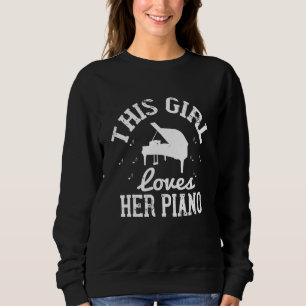 Sweatshirt Cette Fille Aime Son Piano