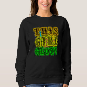 Sweatshirt Cette fille brille fête 80s vintage rétro coloré