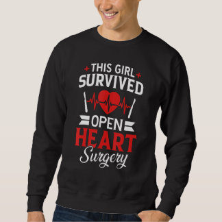 Sweatshirt Cette Fille Survivait Open Heart Chirurger Coeur
