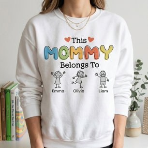Sweatshirt Cette Maman Appartient à une Famille Ludique Lettr