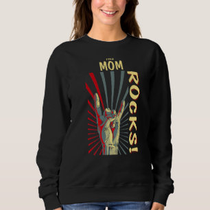 Sweatshirt Cette Maman Rocks Vintage Retro Concert les années