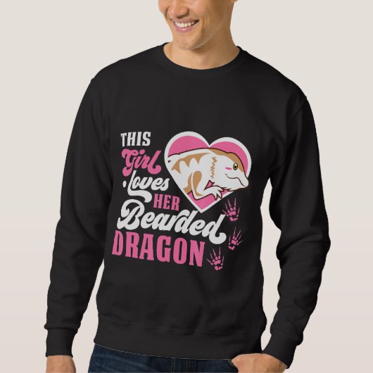 Sweatshirt Cette Mignonne Fille Aime Son Dragon De Dragon Emb (Devant)