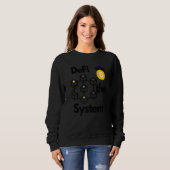 Sweatshirt Chaîne De Blockchain De Cryptodevise Système (Devant entier)
