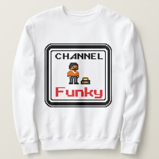Sweatshirt Chaîne Funky Pixel Art  (Design devant)