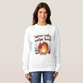 Sweatshirt Chaleureux Coeurs Chauds Vue Noël (Devant entier)