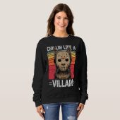 Sweatshirt Chaleureux Comme Un Vilain Style Chat Retro Scary  (Devant entier)