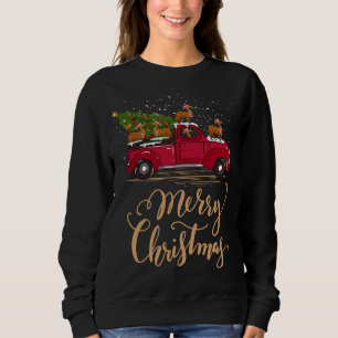 Sweatshirt Chameau amusant Conduite de Noël Arbre Camion Came