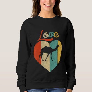Sweatshirt Chameau d'amour Rétro Vintage