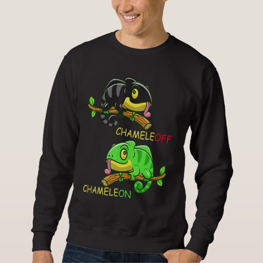 Sweatshirt Chameleon Chameleon Lizard Joke Reptiles (Devant)