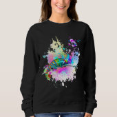 Sweatshirt Chameleon Lizard Arc-en-ciel Lunettes d'amour du c (Devant)