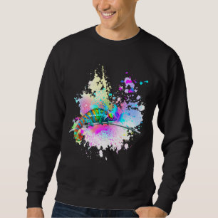 Sweatshirt Chameleon Lizard Arc-en-ciel Lunettes d'amour du c