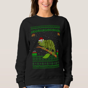 Sweatshirt Chameleon Santa Hat Correspondante Laid Chameleon