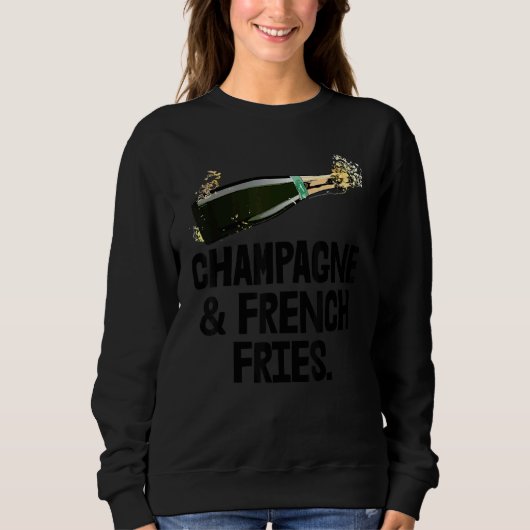 Sweatshirt Champagne French Fries Fête de la boisson Buddy S  (Devant)