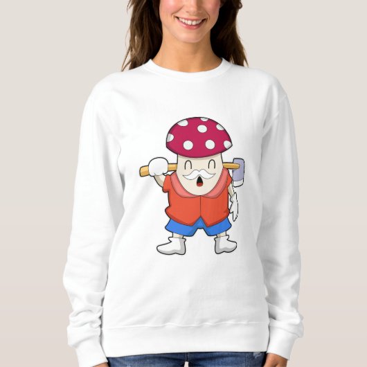 Sweatshirt Champignons en tant qu'agriculteur avec l'Ax (Devant)