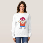 Sweatshirt Champignons en tant qu'agriculteur avec l'Ax (Devant entier)