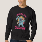 Sweatshirt Champion de chasse aux oeufs de Pâques Dabbing Bun (Devant)