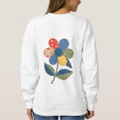 Sweatshirt Chandail à impression de fleurs en patchwork vinta (Dos)
