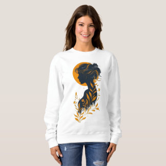 Sweatshirt Chandail à silhouette de femme artistique