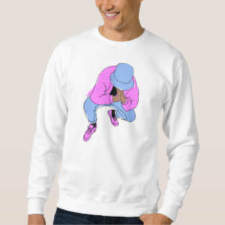 Sweatshirt chandail accroupi