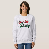 Sweatshirt Chandail bébé Père Noël Plaid, Noël Père Noël (Devant entier)