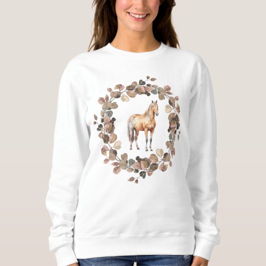 Sweatshirt Chandail de amateur de cheval (Devant)