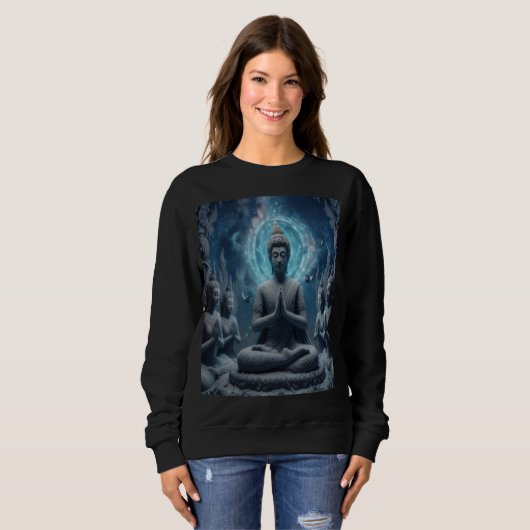 Sweatshirt Chandail de Bouddha béni (Devant entier)