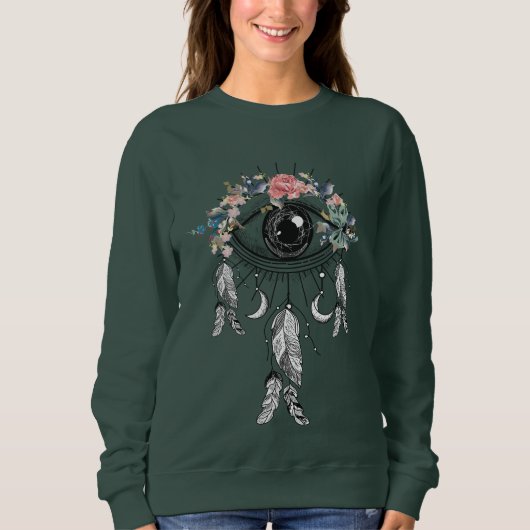 Sweatshirt Chandail de Dreamcatcher pour les yeux mal de Boho (Devant)