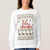 Sweatshirt Chandail de Feliz Navidad (Devant)