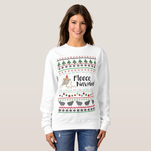 Sweatshirt Chandail de Navidad d'ouatine (Devant entier)