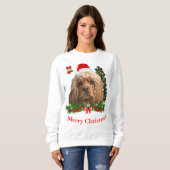 Sweatshirt Chandail de Noël Cocker Spaniel (Devant entier)