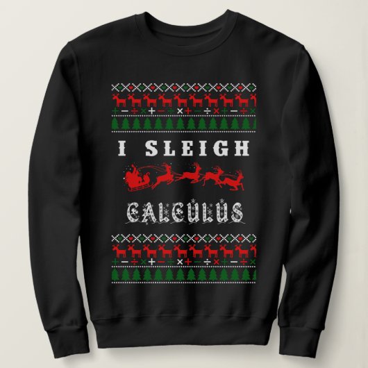 Sweatshirt Chandail de Noël de professeur de maths de calcul (Design devant)