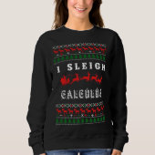 Sweatshirt Chandail de Noël de professeur de maths de calcul (Devant)