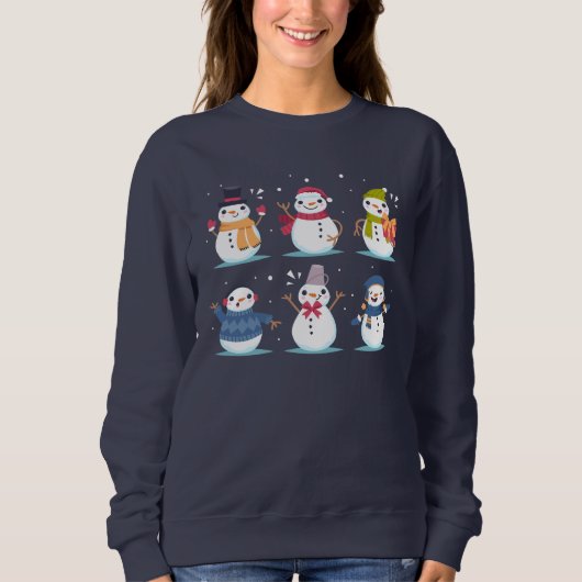Sweatshirt Chandail de Noël de Snowman (Devant)