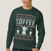 Sweatshirt Chandail de Noël moche café (Devant)