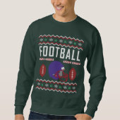 Sweatshirt Chandail de Noël moche de football (Devant)