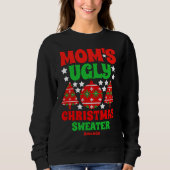Sweatshirt Chandail de Noël moche de maman personnalisée (Devant)