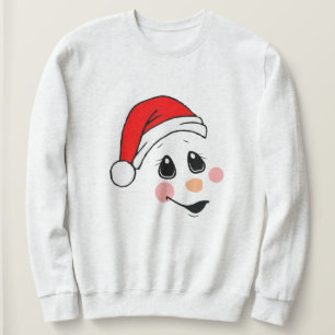 Sweatshirt Chandail de Noël moche, Hipster Père Noël Snowman.