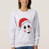 Sweatshirt Chandail de Noël moche, Hipster Père Noël Snowman. (Devant)