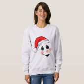 Sweatshirt Chandail de Noël moche, Hipster Père Noël Snowman. (Devant entier)