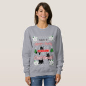 Sweatshirt Chandail de Noël moche pour les Amoureux de les ch (Devant entier)