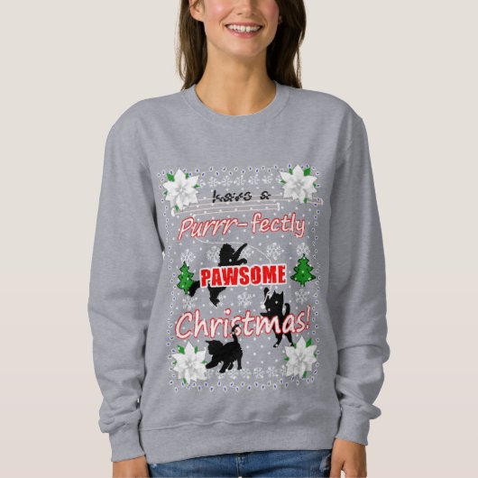 Sweatshirt Chandail de Noël moche pour les Amoureux de les ch (Devant)
