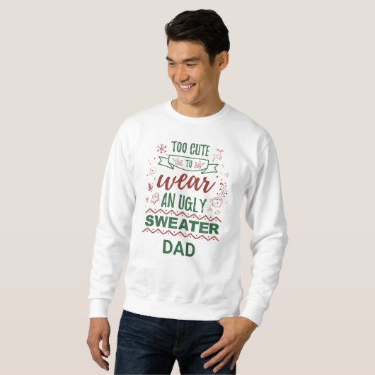 Sweatshirt Chandail de Noël sur mesure (Devant entier)