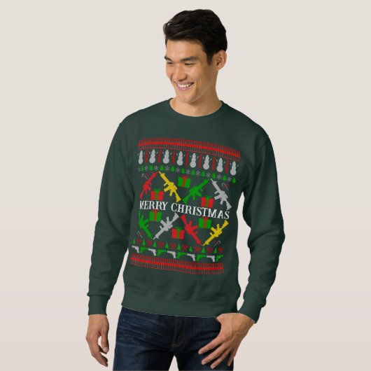 Sweatshirt Chandail de Noël tactique (Devant entier)